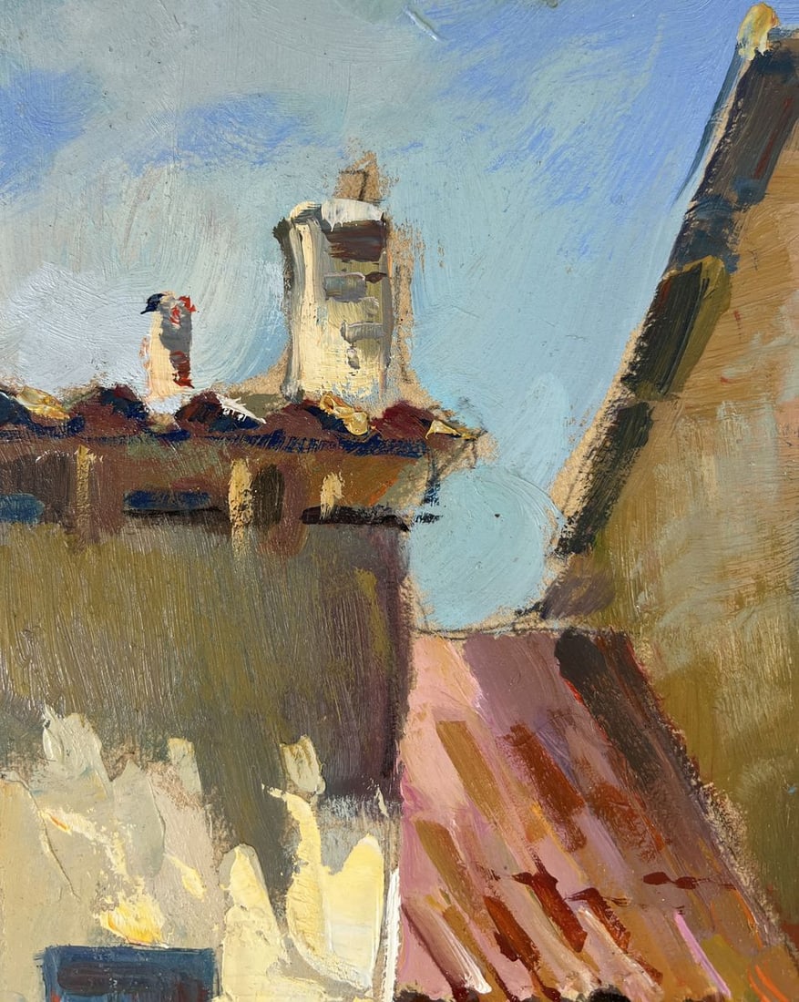 Oil painting Path to the house through the alley Yuriy Suprunchuk - 5