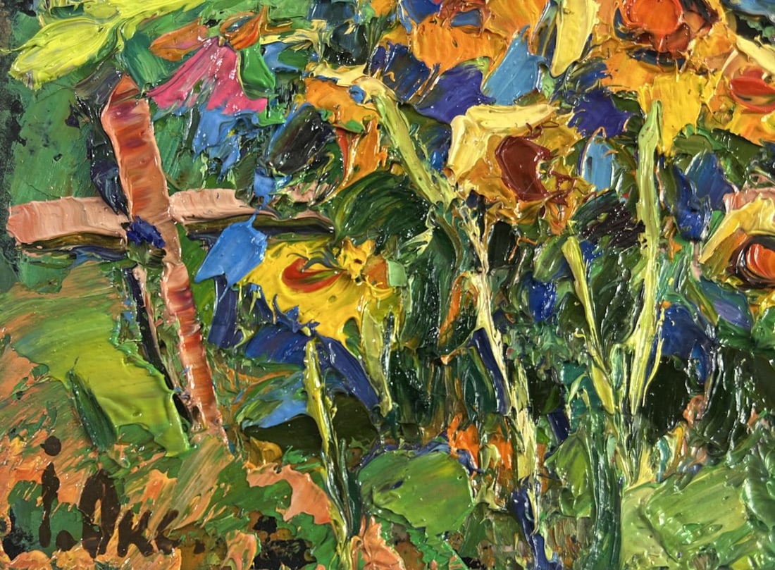 Oil painting The sun in every sunflower Oksana Kalenyuk - 6