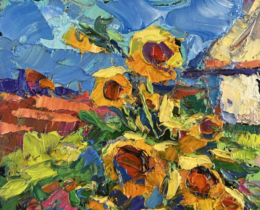 Oil painting The sun in every sunflower Oksana Kalenyuk - 7