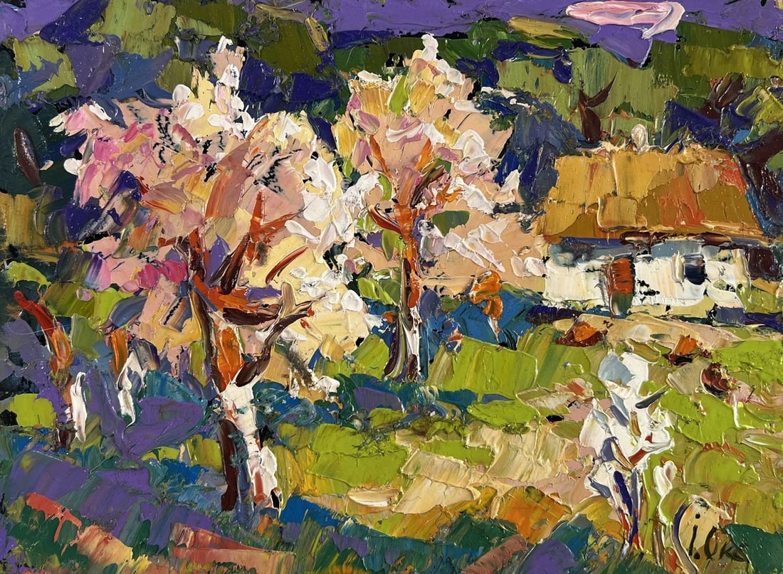 Oil painting Ray of spring morning Oksana Kalenyuk - 3