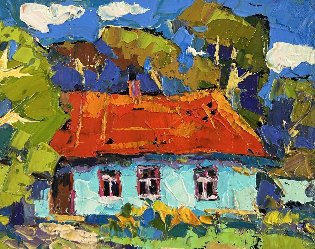 Oil painting Village under summer Oksana Kalenyuk - 4