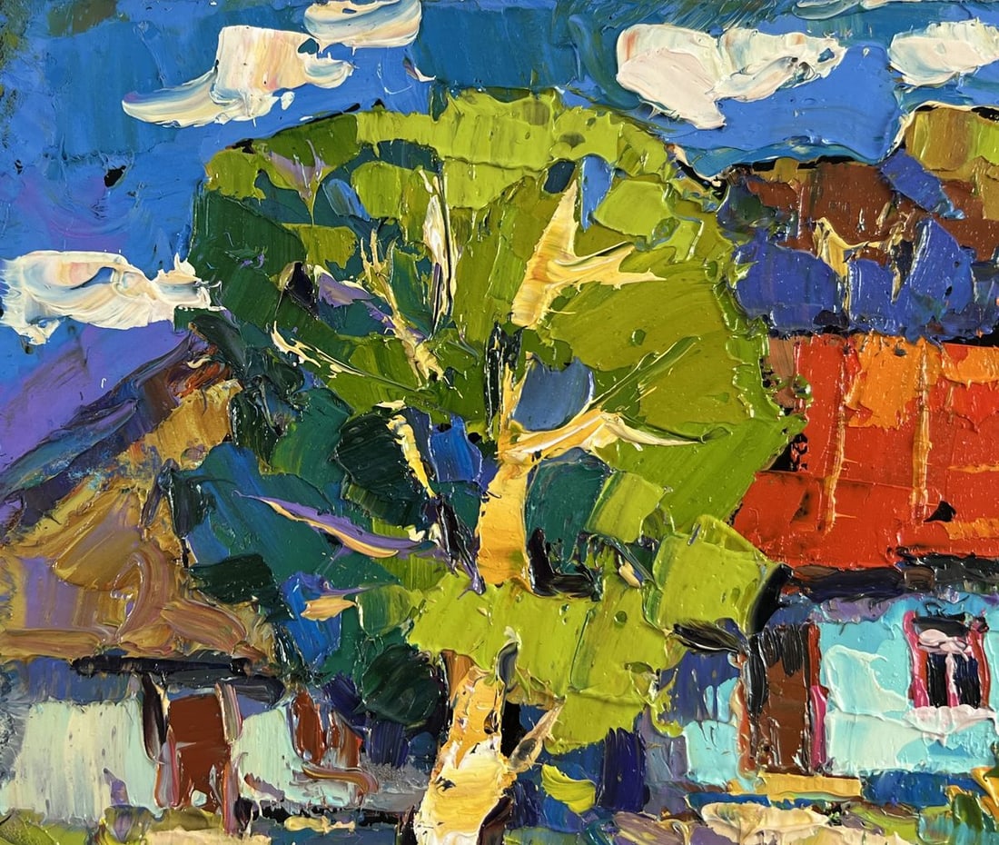 Oil painting Village under summer Oksana Kalenyuk - 7