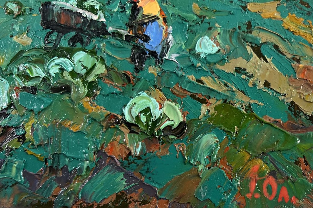 Oil painting The city and the soul of the village Alex Kalenyuk - 5