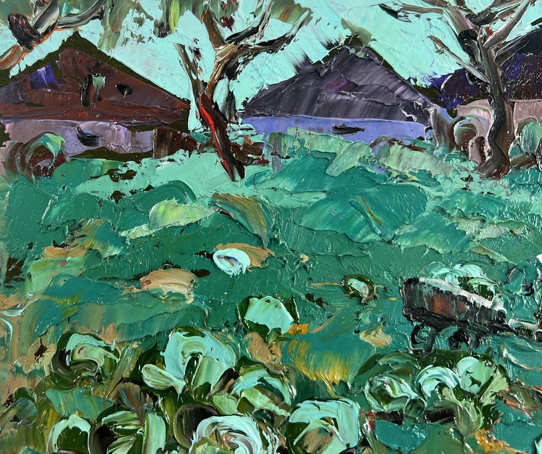 Oil painting The city and the soul of the village Alex Kalenyuk - 7