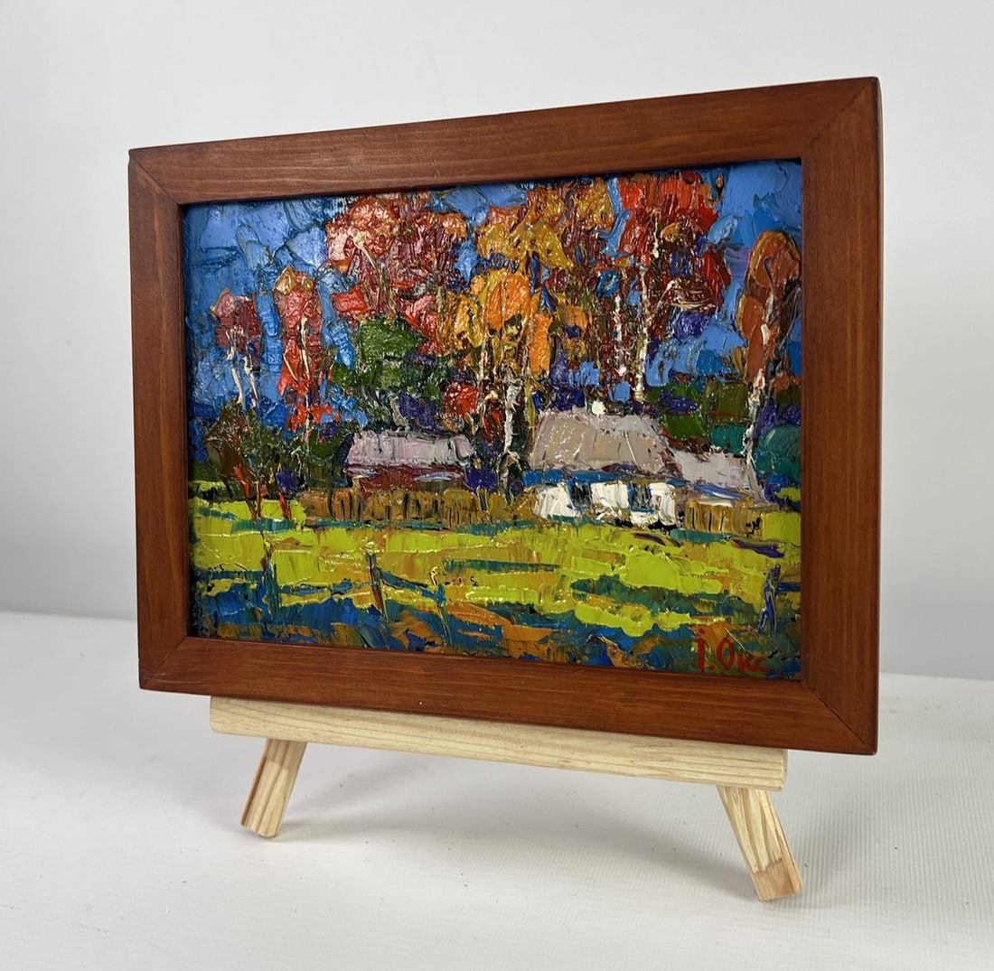 Oil painting The gold of an October day Oksana Kalenyuk - 2