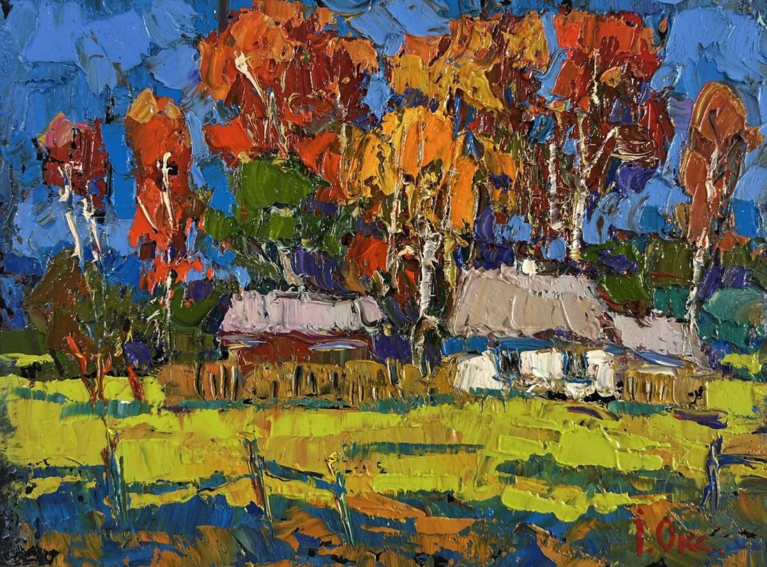 Oil painting The gold of an October day Oksana Kalenyuk - 3