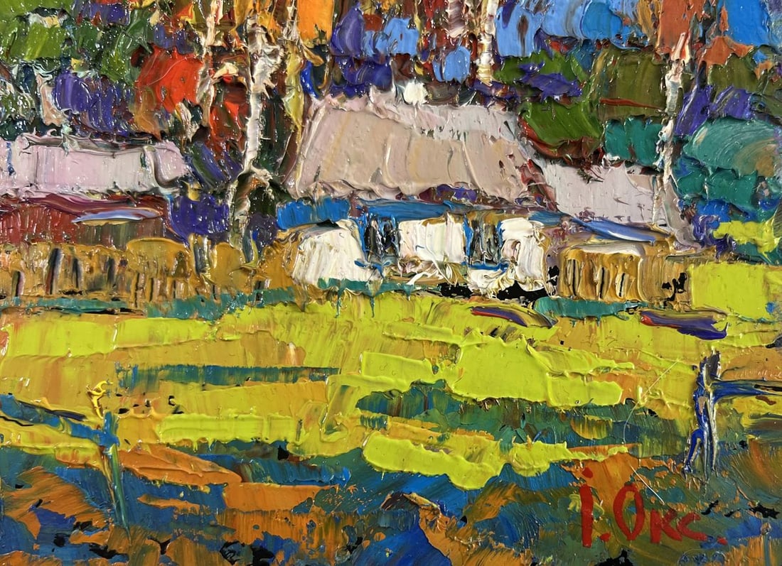 Oil painting The gold of an October day Oksana Kalenyuk - 5