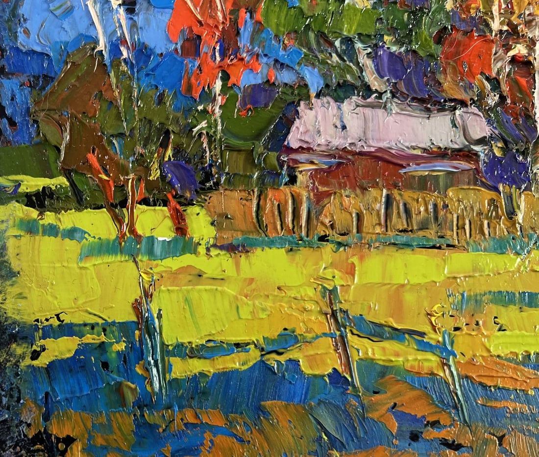 Oil painting The gold of an October day Oksana Kalenyuk - 6