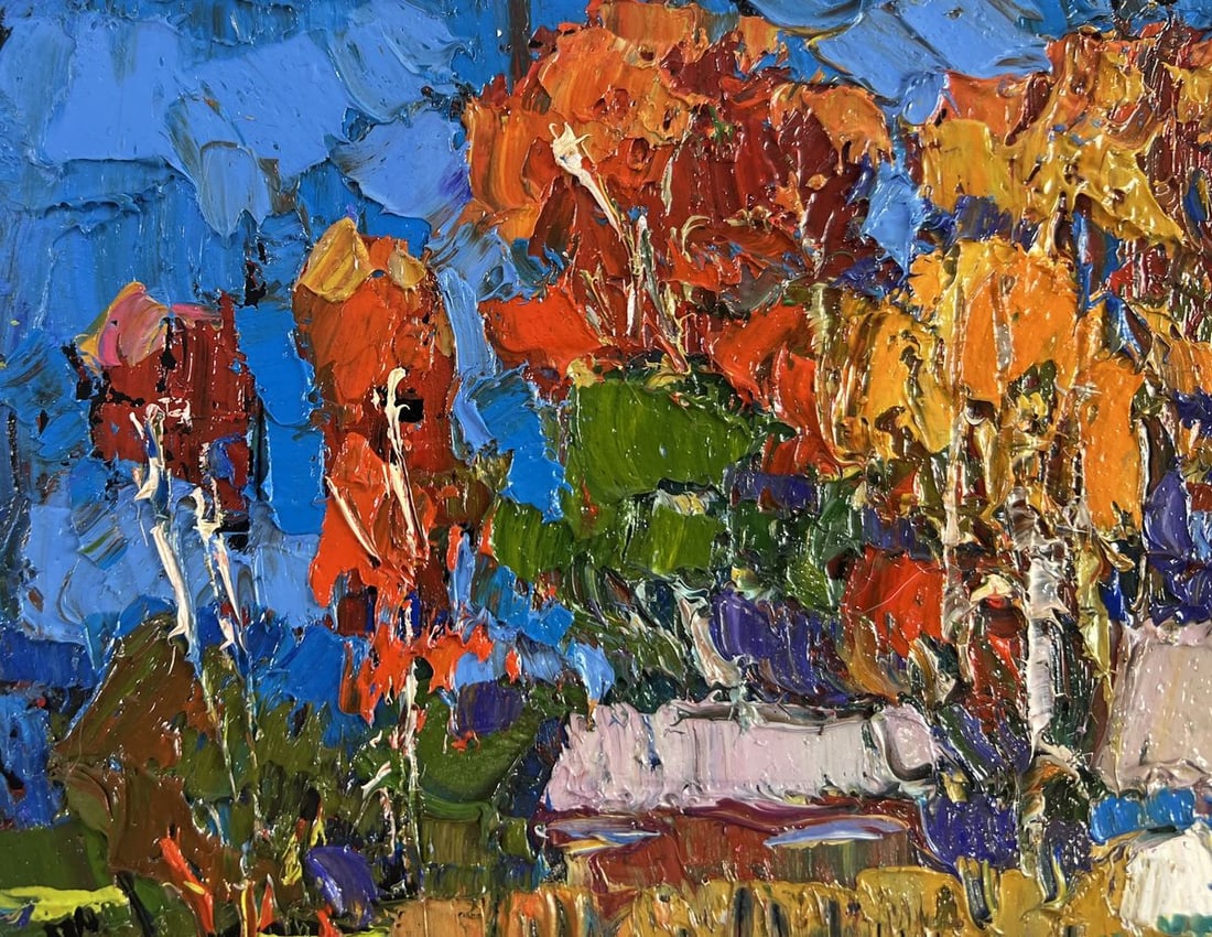 Oil painting The gold of an October day Oksana Kalenyuk - 7