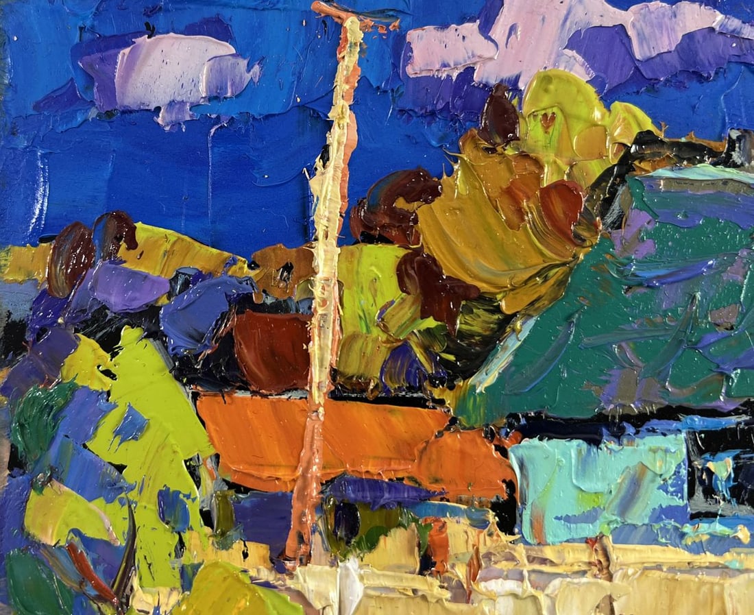 Oil painting Tree house and endless sky Oksana Kalenyuk - 7