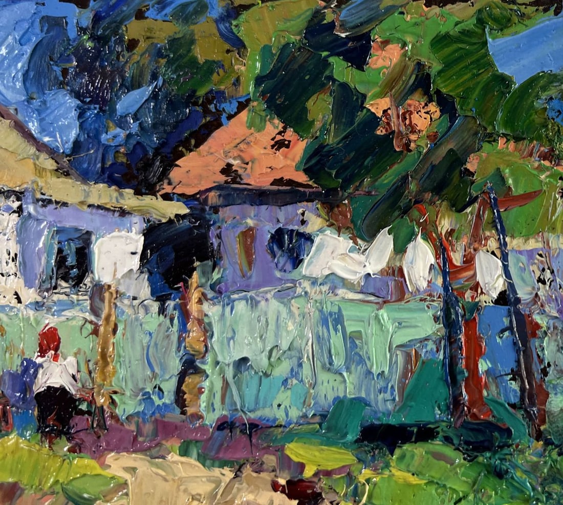 Oil painting House in the village Oksana Kalenyuk - 4