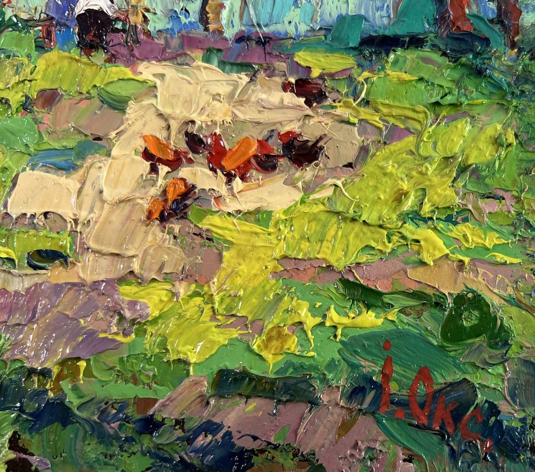 Oil painting House in the village Oksana Kalenyuk - 5