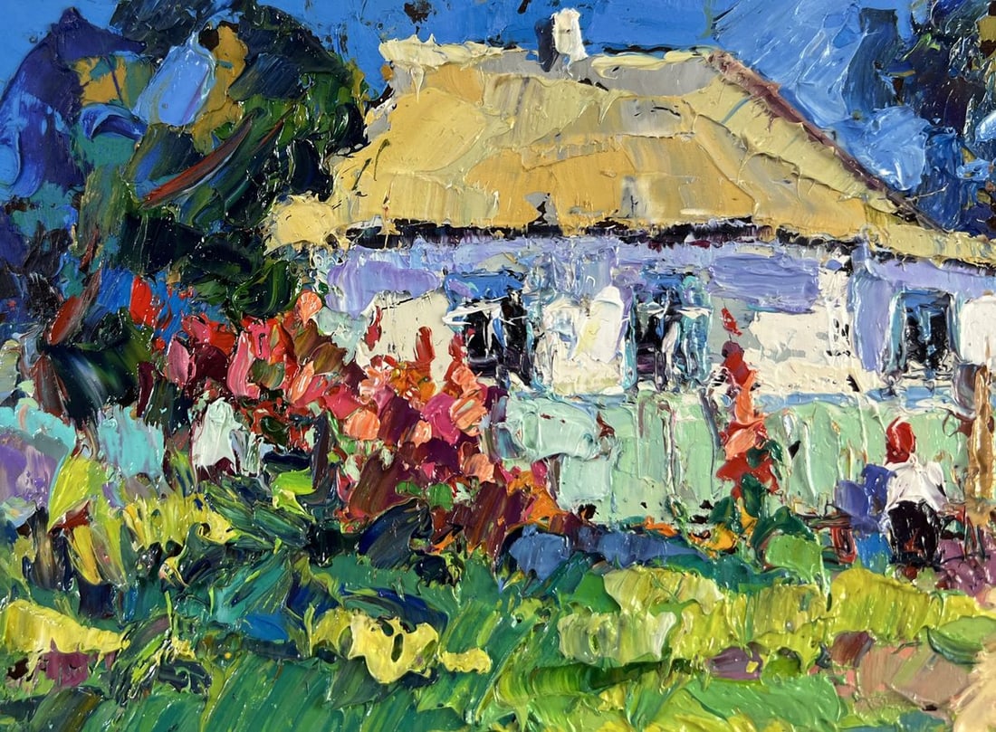 Oil painting House in the village Oksana Kalenyuk - 7