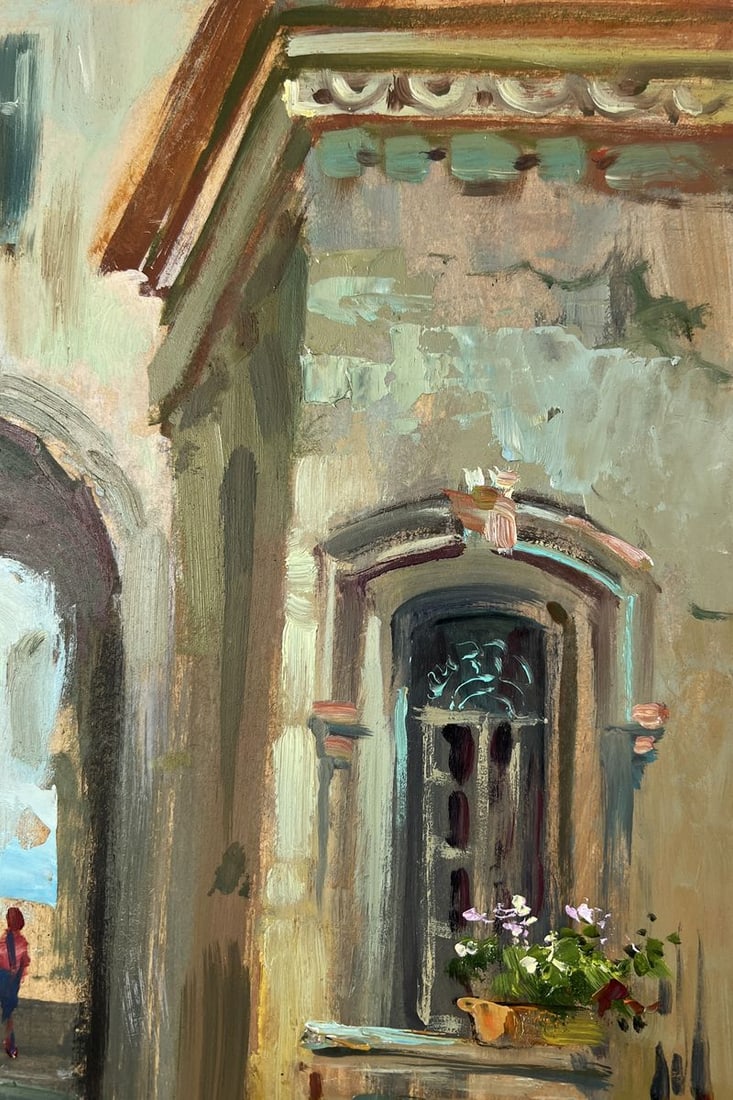 Oil painting Boat in the middle of city streets Yuriy Suprunchuk - 4