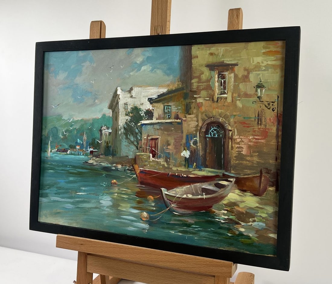 Oil painting Pier in evening colors Yuriy Suprunchuk - 2