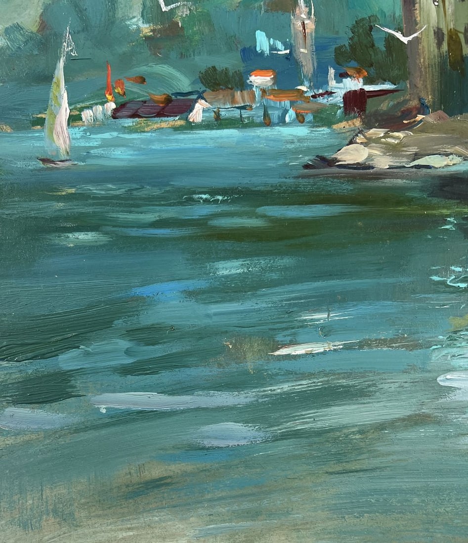 Oil painting Pier in evening colors Yuriy Suprunchuk - 7