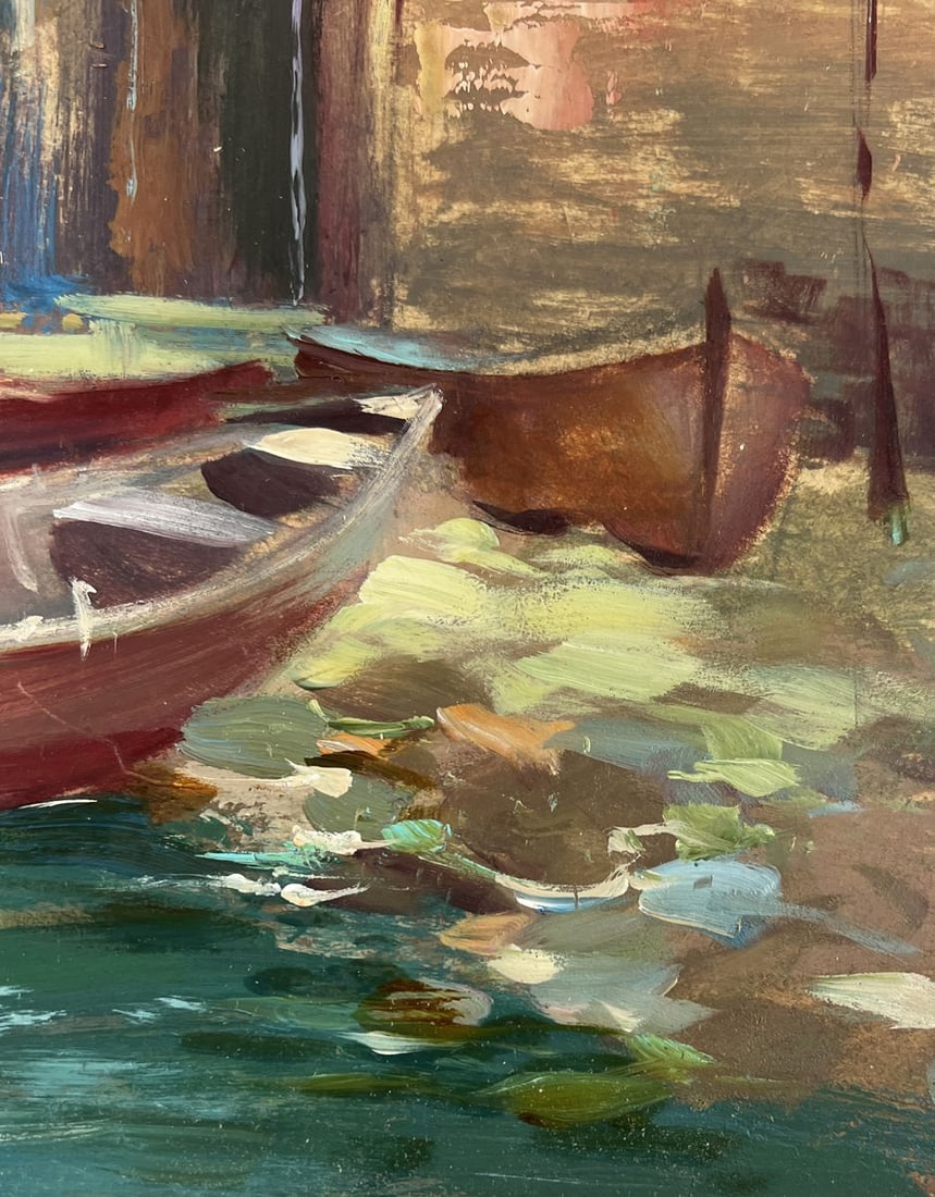 Oil painting Pier in evening colors Yuriy Suprunchuk - 9