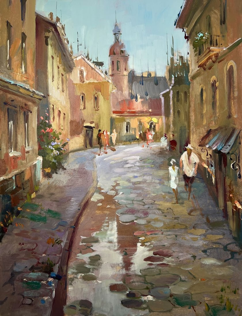 Oil painting Childhood alley Yuriy Suprunchuk - 3