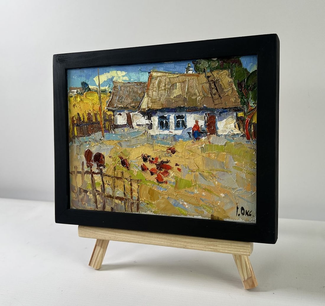 Oil painting A busy courtyard Oksana Kalenyuk - 2