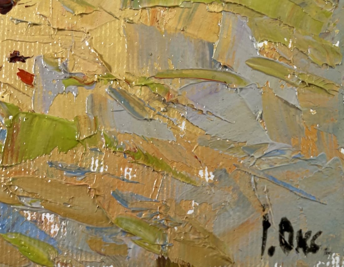 Oil painting A busy courtyard Oksana Kalenyuk - 5