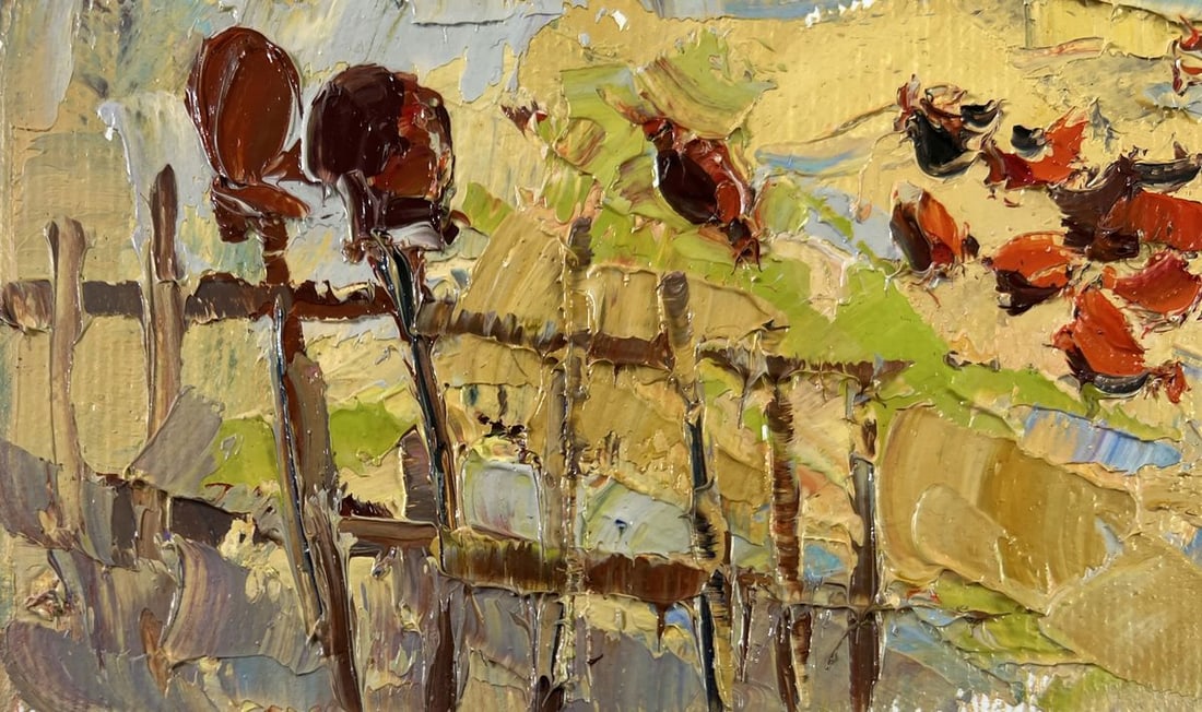 Oil painting A busy courtyard Oksana Kalenyuk - 6