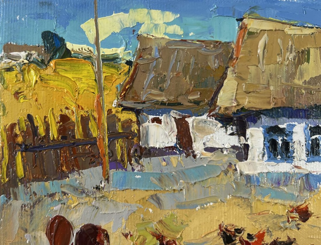 Oil painting A busy courtyard Oksana Kalenyuk - 7