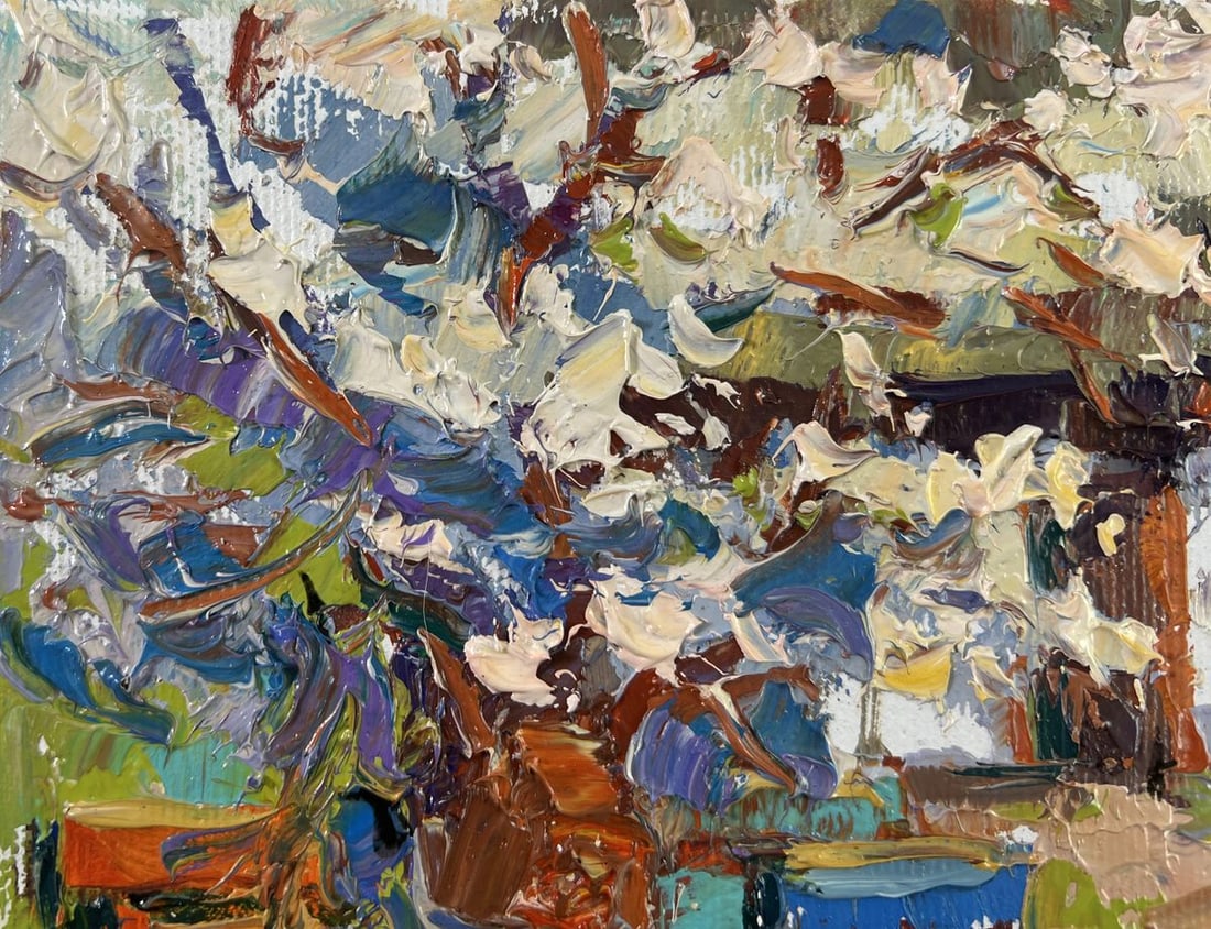 Oil painting Old apple tree Oksana Kalenyuk - 7