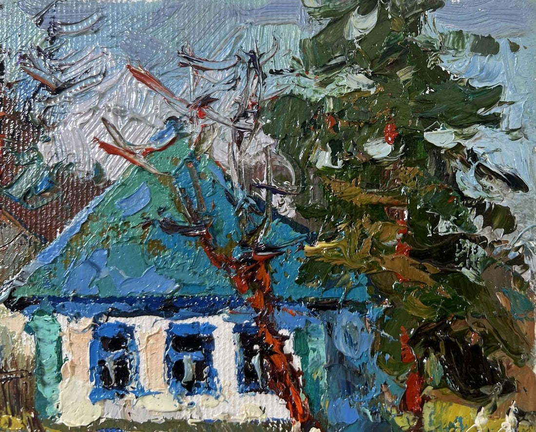 Oil painting Cold March days Oksana Kalenyuk - 4
