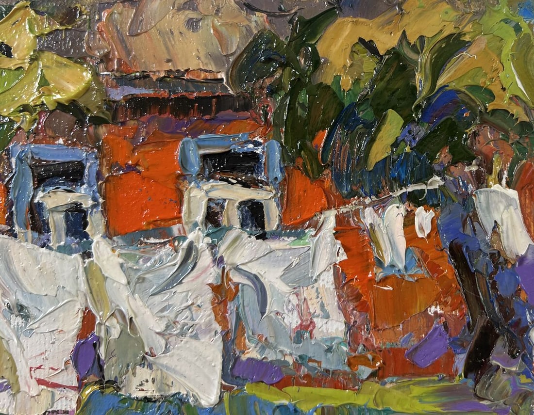 Oil painting Clothes are drying Oksana Kalenyuk - 4