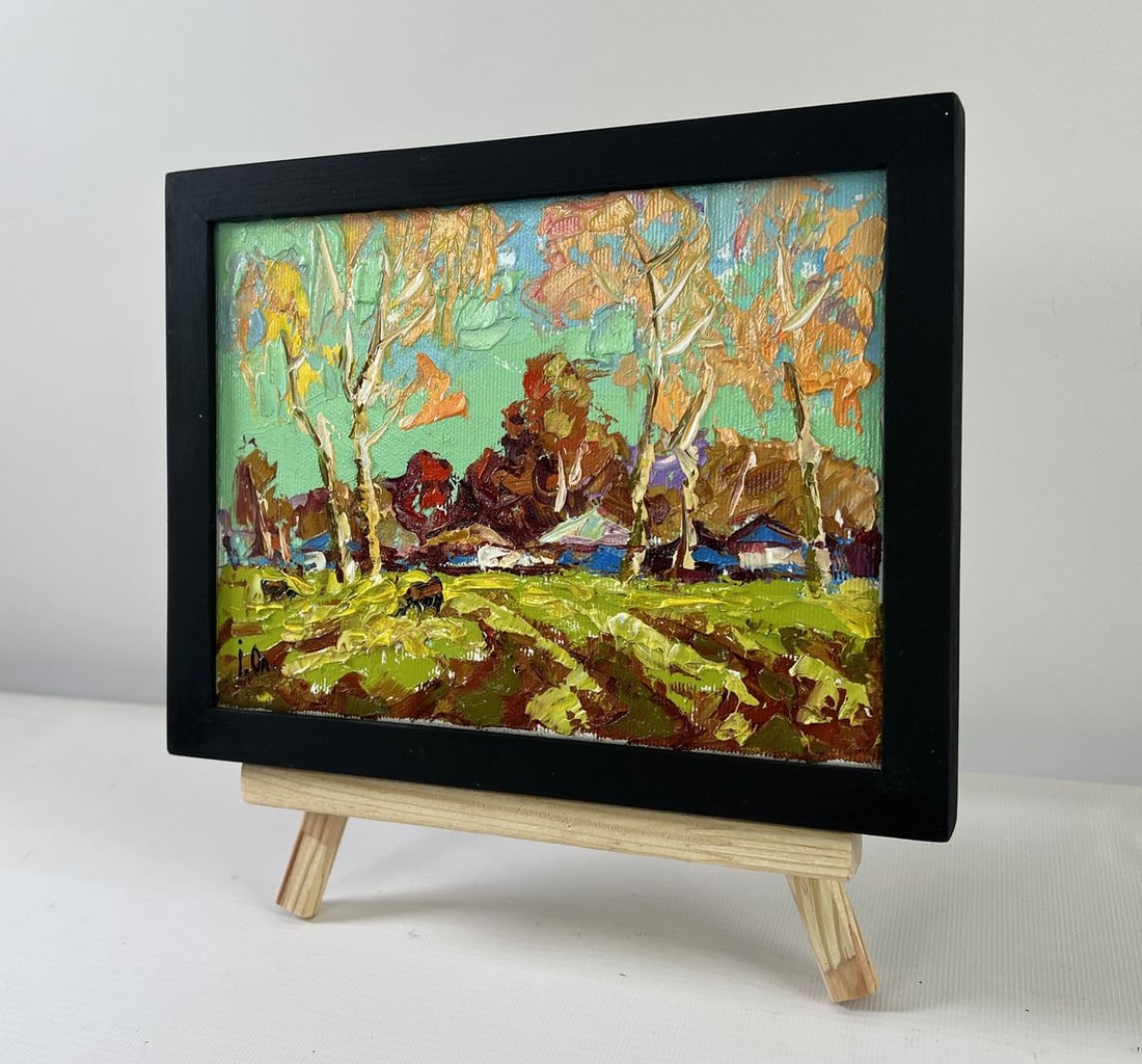 Oil painting Spring fields are turning green Alex Kalenyuk - 2