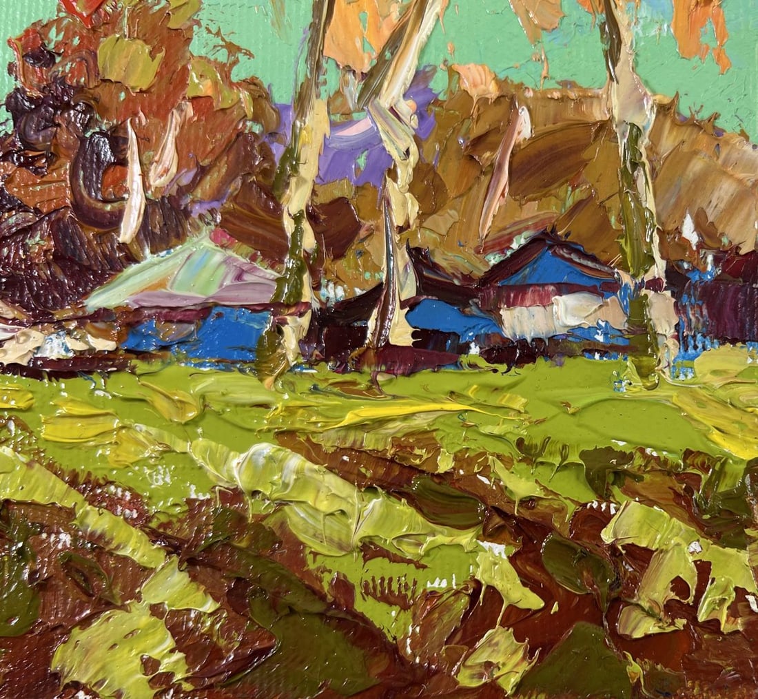 Oil painting Spring fields are turning green Alex Kalenyuk - 5