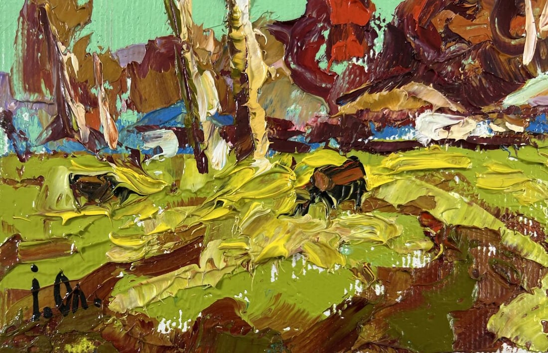 Oil painting Spring fields are turning green Alex Kalenyuk - 6