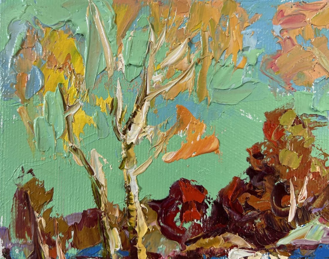 Oil painting Spring fields are turning green Alex Kalenyuk - 7