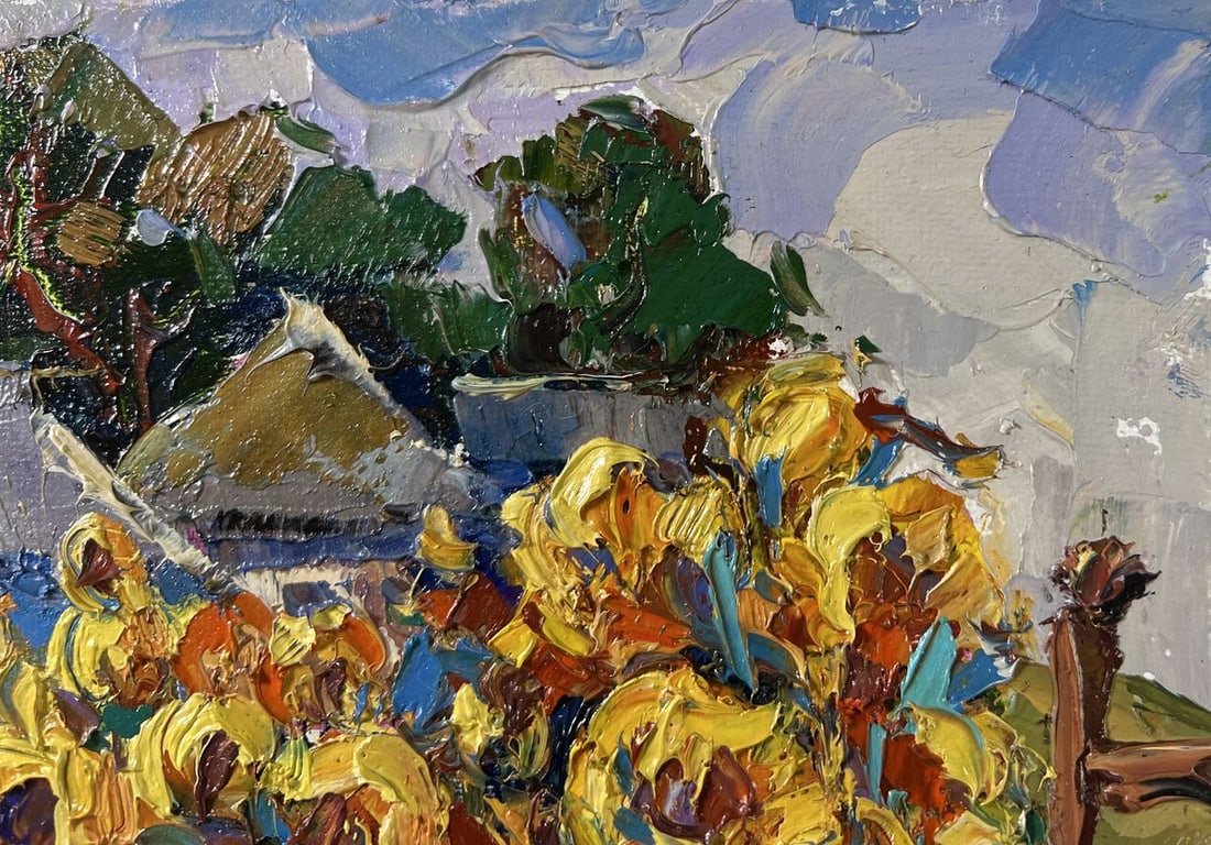 Oil painting Sunflower gardens Oksana Kalenyuk - 4