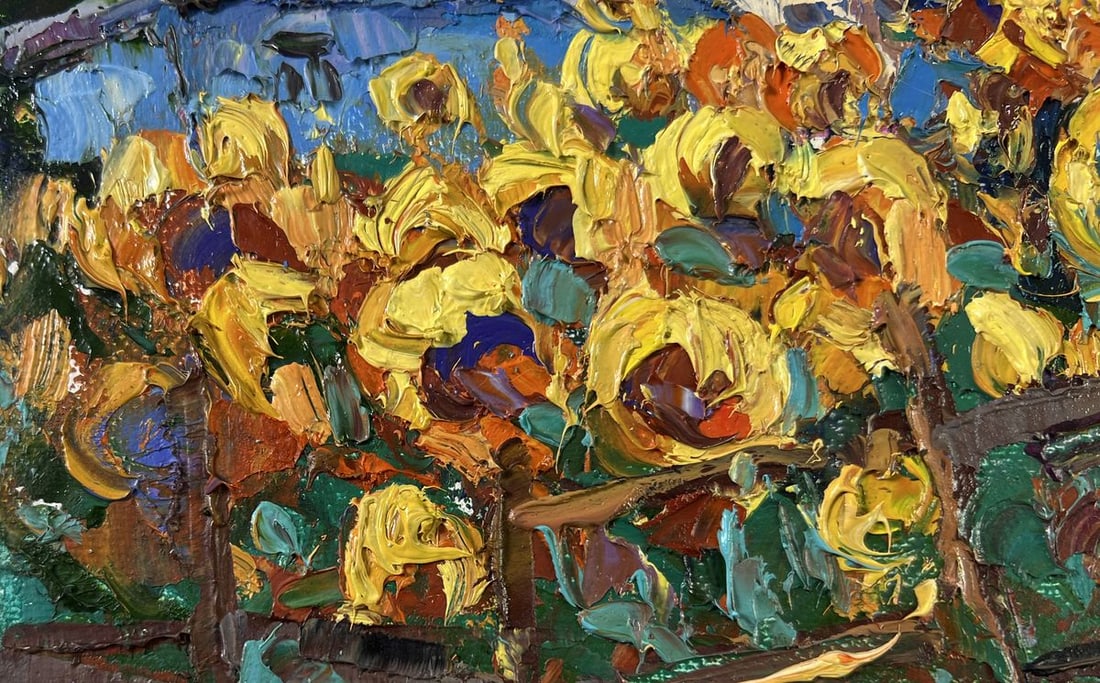 Oil painting Sunflower gardens Oksana Kalenyuk - 6