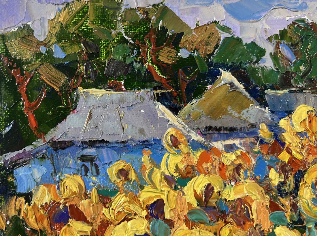 Oil painting Sunflower gardens Oksana Kalenyuk - 7