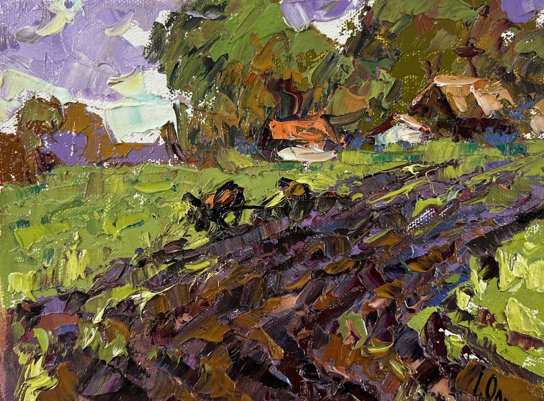 Oil painting Morning in the village Alex Kalenyuk - 3