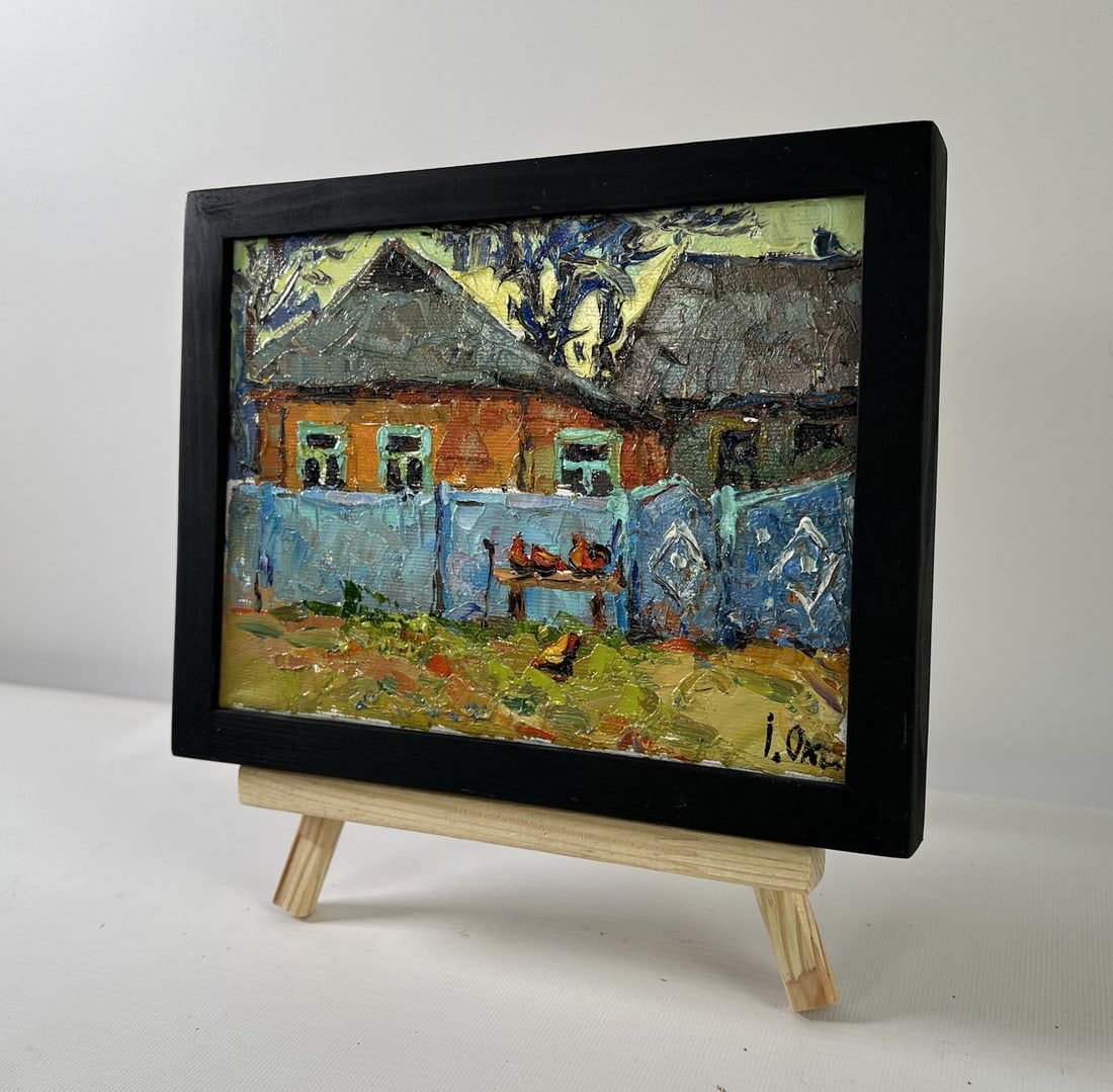 Oil painting Quiet Village days Oksana Kalenyuk - 2