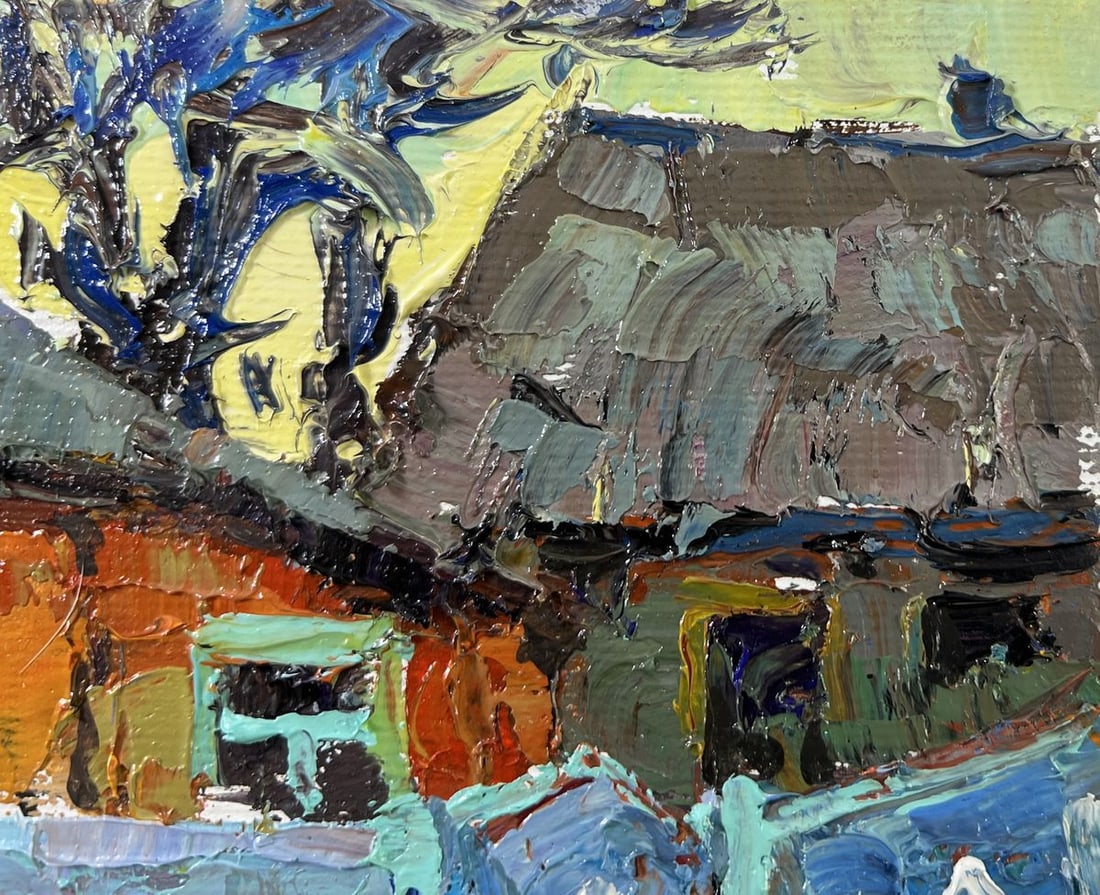Oil painting Quiet Village days Oksana Kalenyuk - 4
