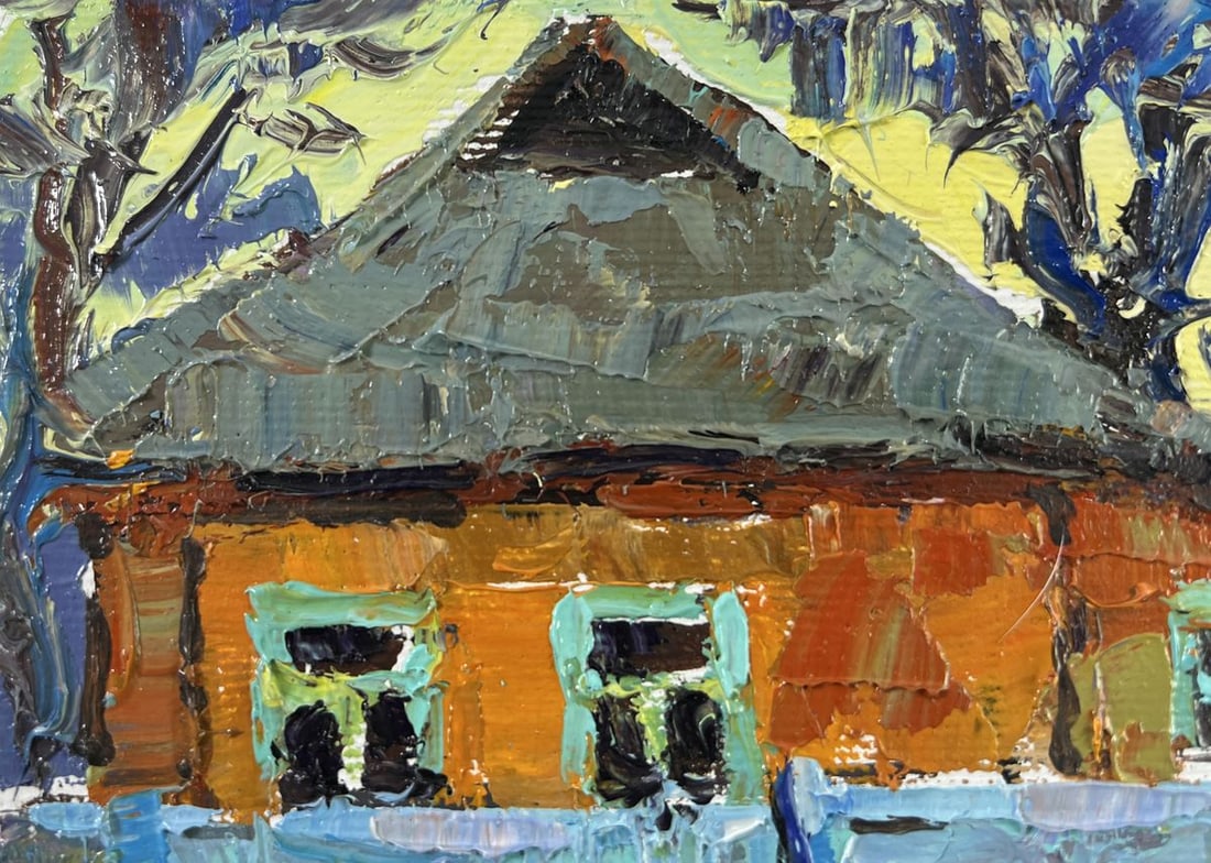 Oil painting Quiet Village days Oksana Kalenyuk - 7