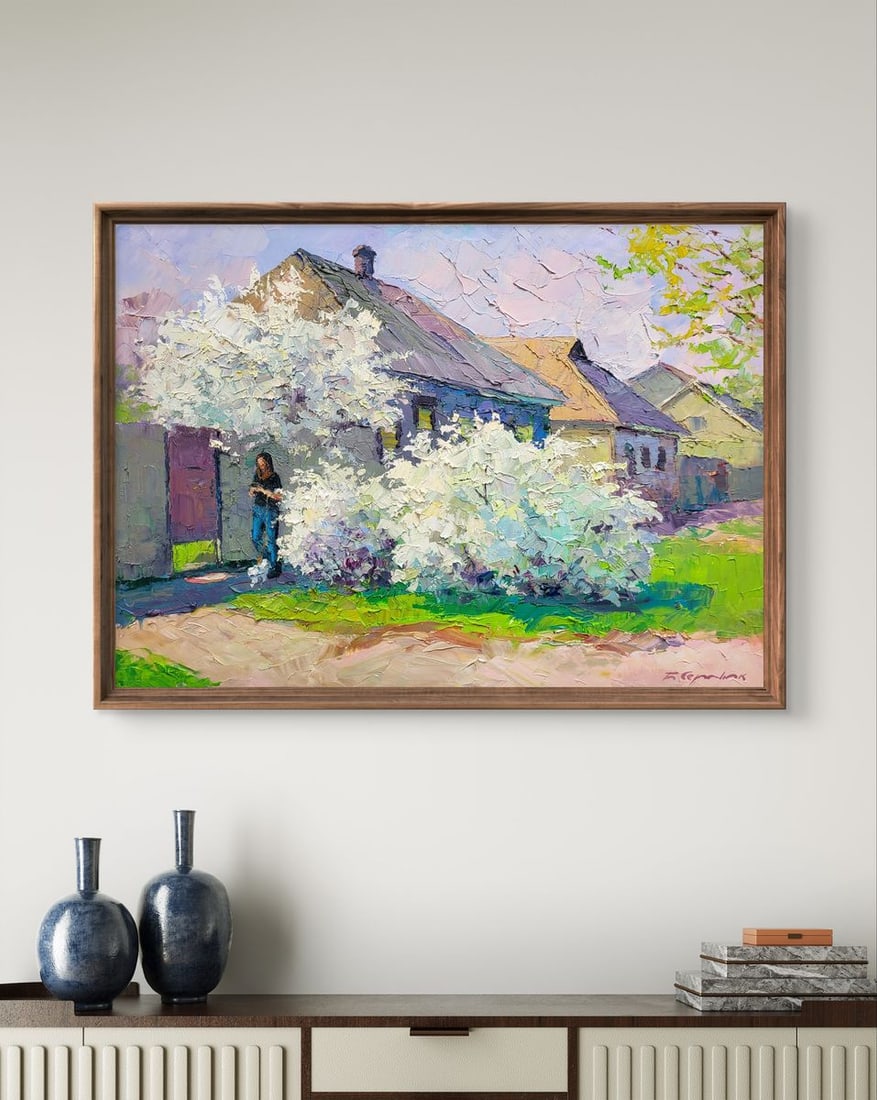 Oil painting April is on our street Boris Serdyuk - 2