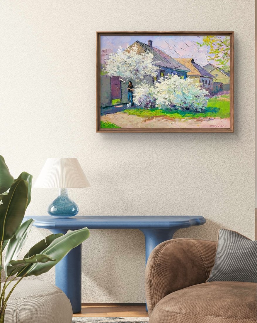 Oil painting April is on our street Boris Serdyuk - 3