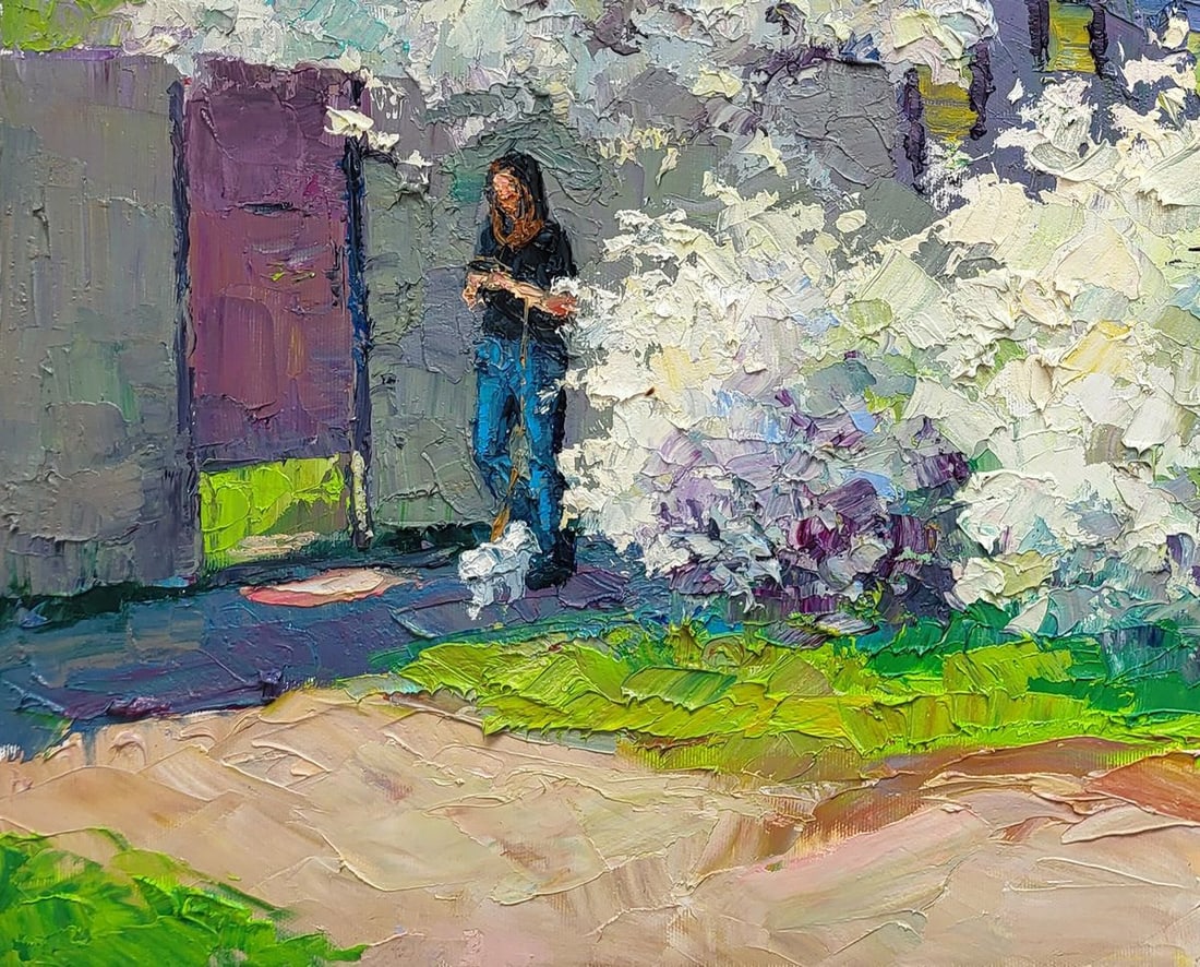 Oil painting April is on our street Boris Serdyuk - 6