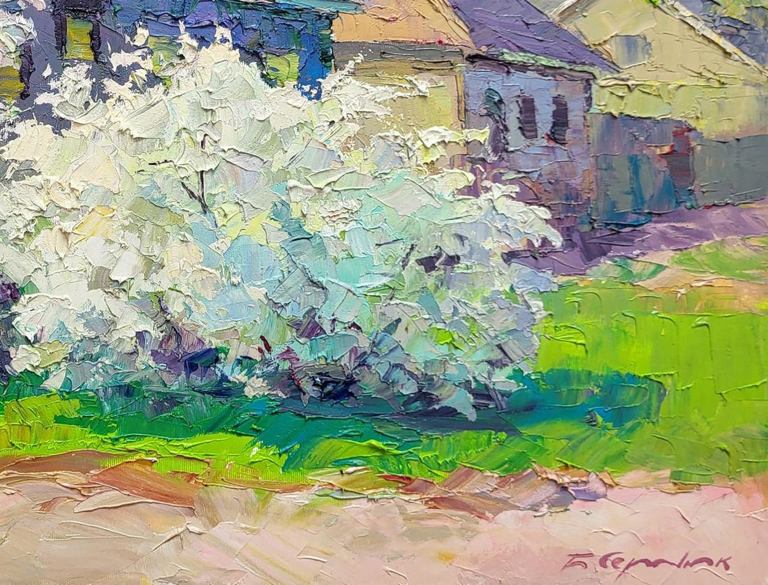 Oil painting April is on our street Boris Serdyuk - 7