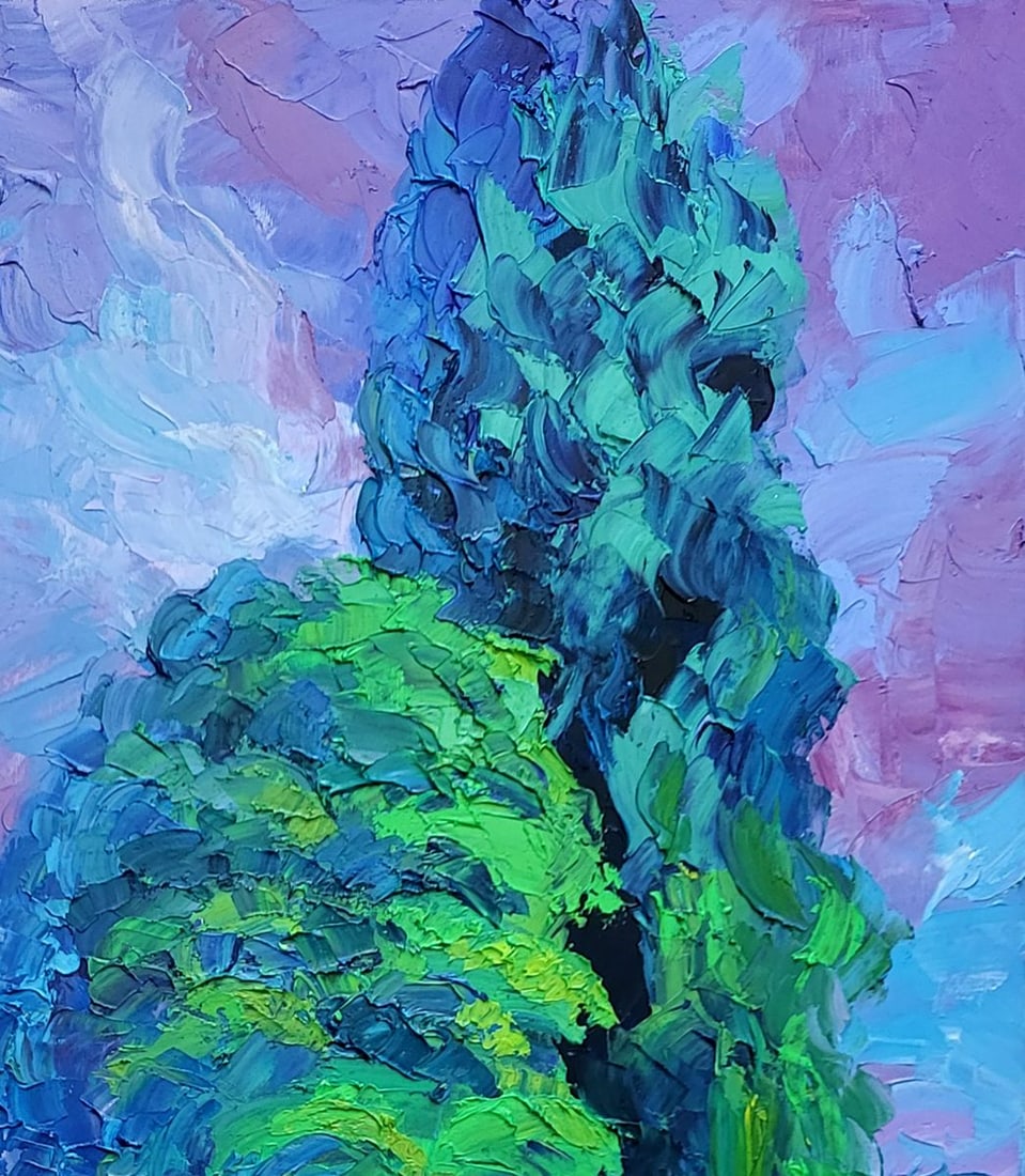 Oil painting Summer cafe Boris Serdyuk - 5