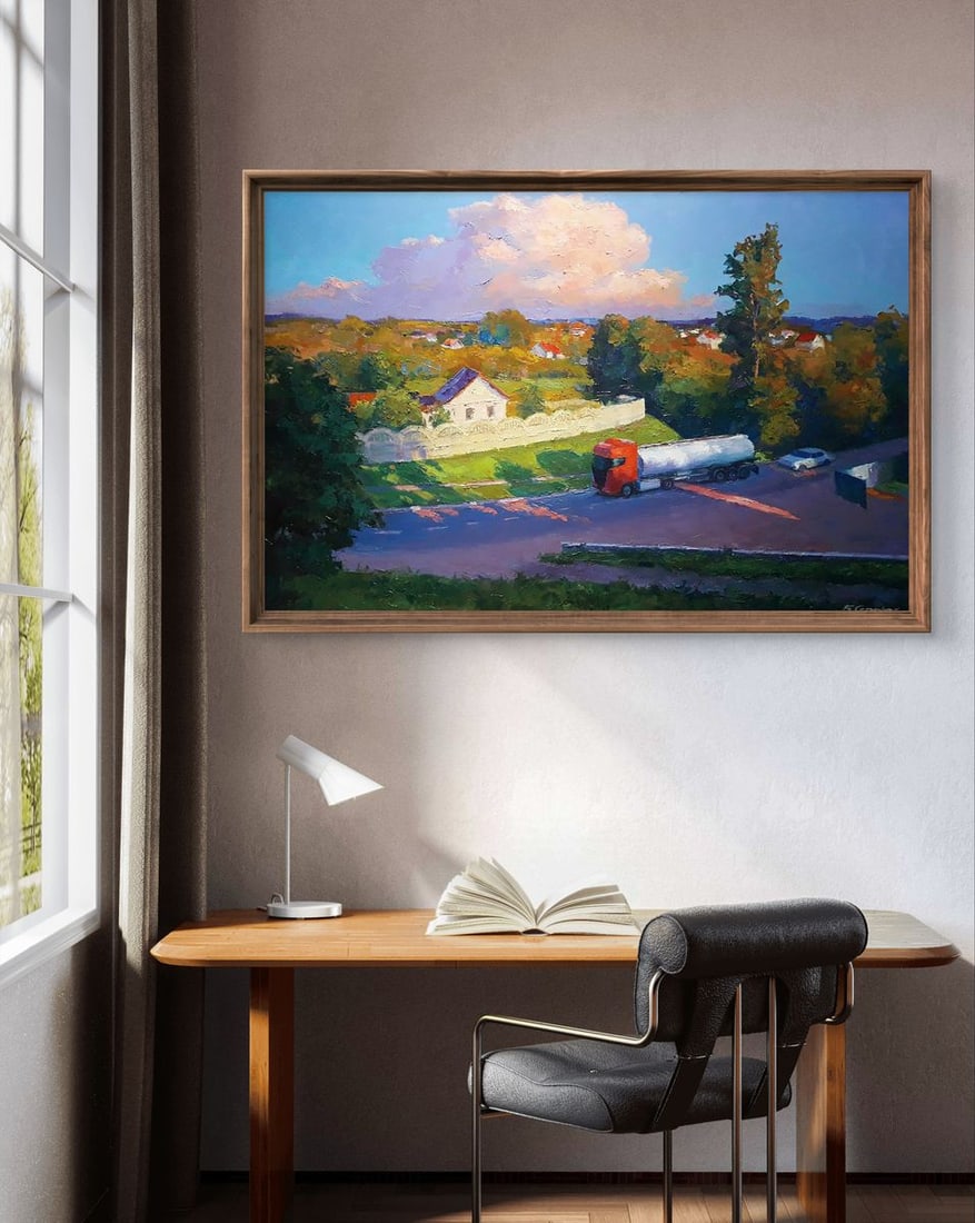 Oil painting Evening city Boris Serdyuk - 2