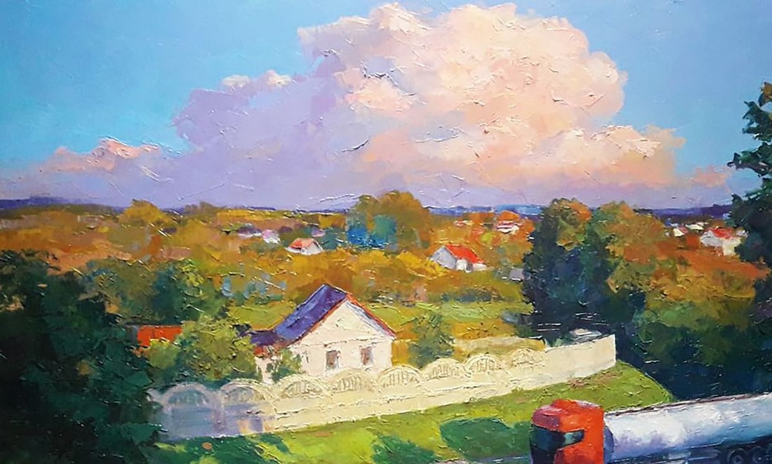 Oil painting Evening city Boris Serdyuk - 4