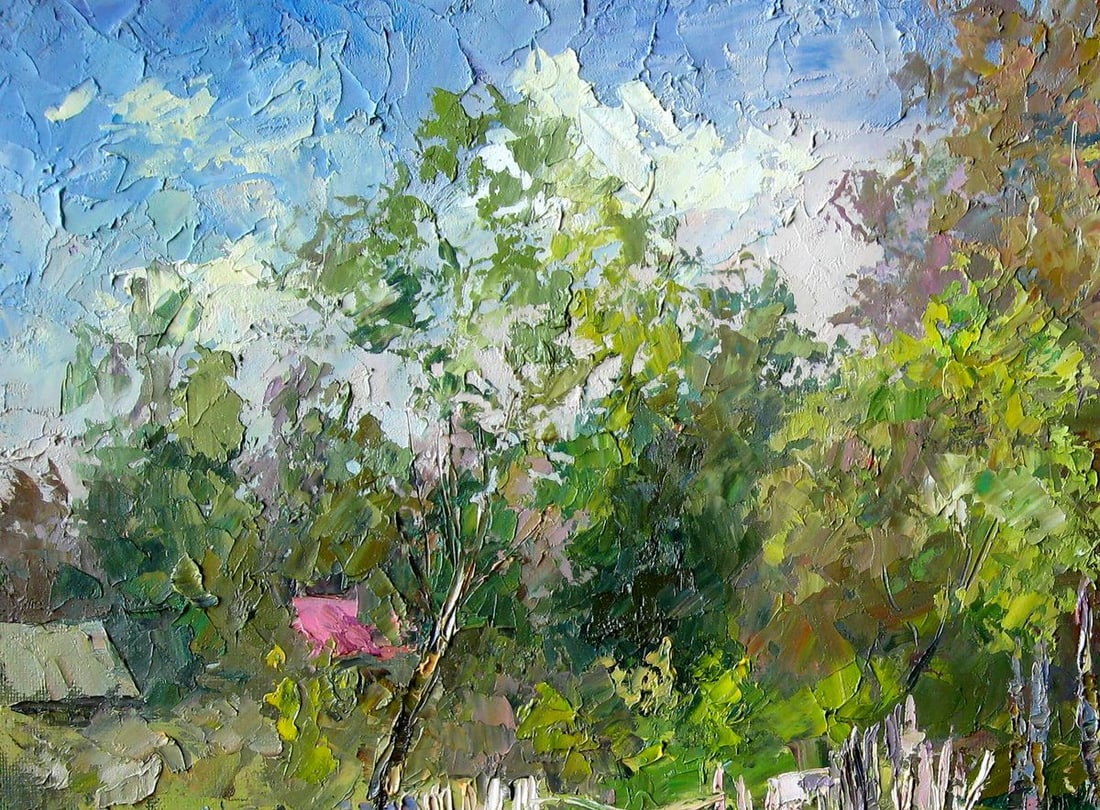 Oil painting On the outskirts Boris Serdyuk - 4