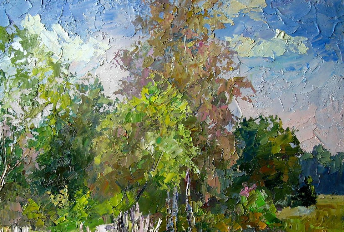 Oil painting On the outskirts Boris Serdyuk - 5