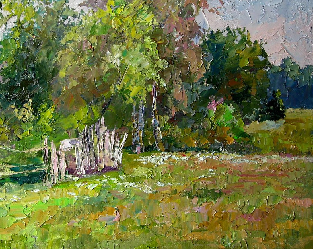 Oil painting On the outskirts Boris Serdyuk - 7